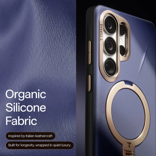 Puzdro Torras - QPRO Leather Series tmavofialové pre Samsung Galaxy S26 Ultra - 4