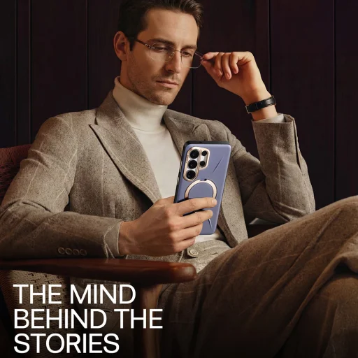 Puzdro Torras - QPRO Leather Series tmavofialové pre Samsung Galaxy S26 Ultra - 5