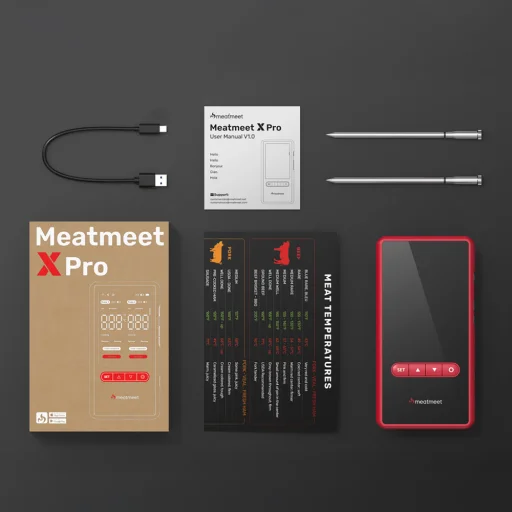 Meatmeet X Pro Kitchen Thermometer Kuchynský teplomer inteligentná aplikácia Bluetooth/WiFi 2 ks - 7