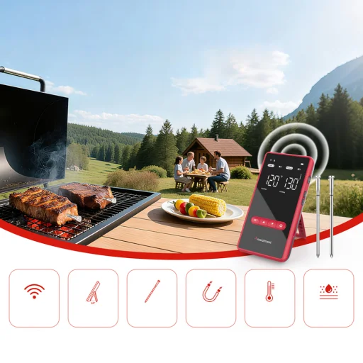Meatmeet X Pro Kitchen Thermometer Kuchynský teplomer inteligentná aplikácia Bluetooth/WiFi 2 ks - 10