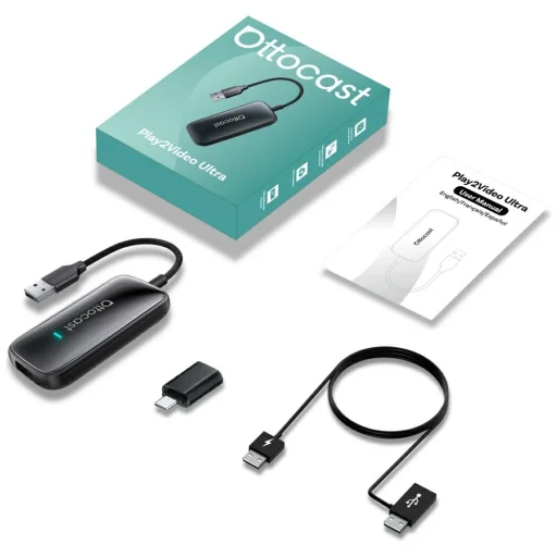 Ottocast Play2Video CA515-T bezdrôtový adaptér CarPlay a Android Auto s podporou streamovania - 7