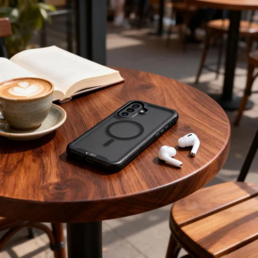 Samsung Galaxy A57 5G Matný Čierny Tech-protect Defense Magsafe obal - 4