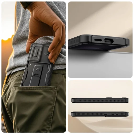 Samsung Galaxy S26 Čierne Tech-Protect Kevlar Cam+ sada 2 puzdier - 7