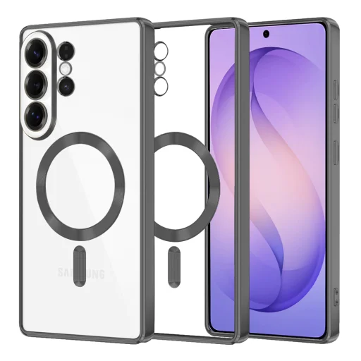 Samsung Galaxy S26 Ultra Čierny Techsuit Luxusný Kryštálový MagSafe obal - 1