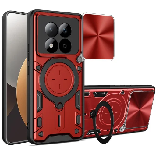 Xiaomi Redmi Note 15 Pro 5G Červené Techsuit CamGuard Pro puzdro - 1