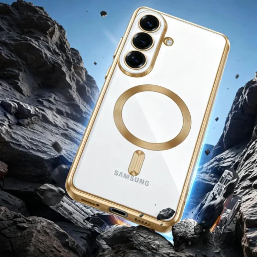 Samsung Galaxy S26 Ružový Techsuit - Luxusné Krištáľové MagSafe puzdro - 2