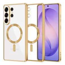 Samsung Galaxy S26 Ultra Zlatý Techsuit - Luxusný Krištáľový Kryt MagSafe