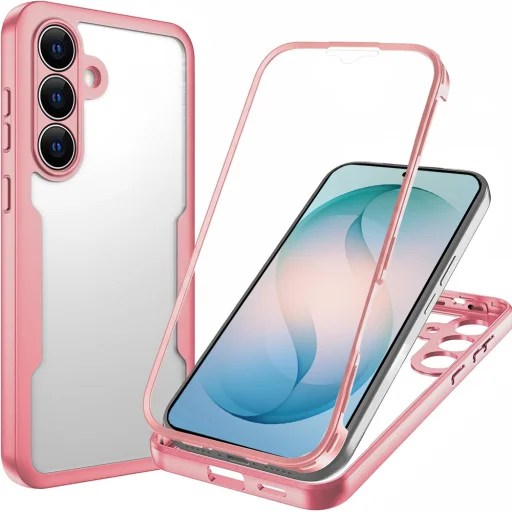 Samsung Galaxy S26 Plus Ružová Techsuit ColorVerse 360 Séria + Puzdro s ochranou displeja - 1