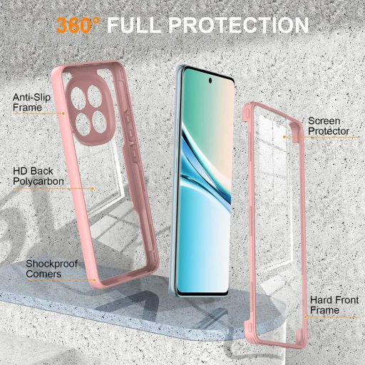 Xiaomi Redmi Note 15 4G Ružový Techsuit - ColorVerse 360 Séria + ochranné sklo na displej a puzdro - 2