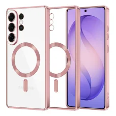 Samsung Galaxy S26 Ultra Ružové Techsuit Luxusné Kryštálové MagSafe puzdro