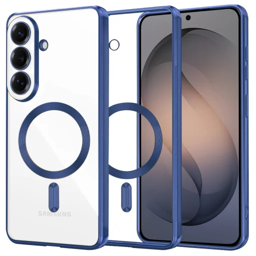 Samsung Galaxy S26 Tmavomodrá Techsuit - Luxusné krištáľové MagSafe puzdro - 1
