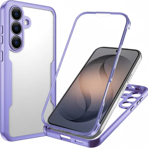 Samsung Galaxy S26 Lila Techsuit - ColorVerse 360 Sorozat + Képernyővédő tok - 1