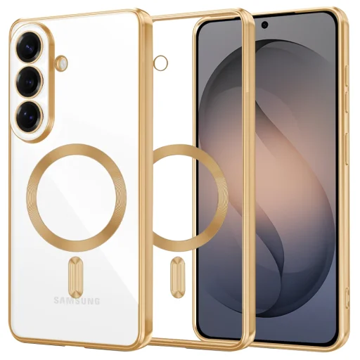 Samsung Galaxy S26 Zlaté Techsuit Luxusné Krištáľové MagSafe puzdro - 1