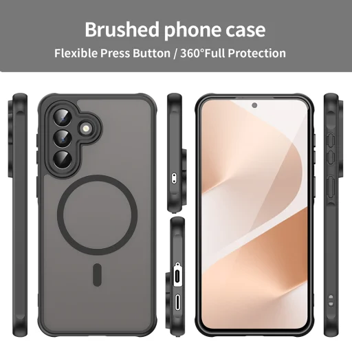 Samsung Galaxy A57 5G Čierne Techsuit - HaloFrost II MagSafe puzdro - 5