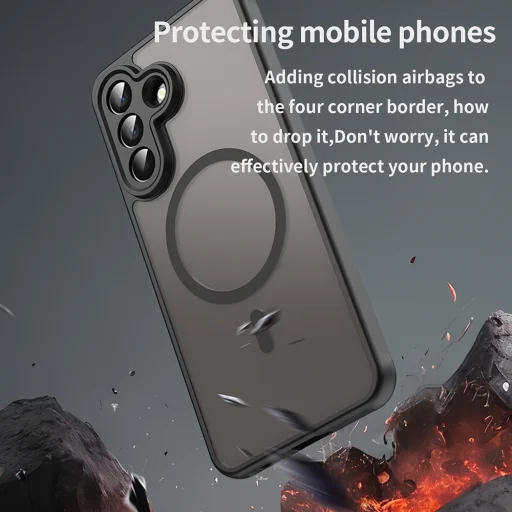 Samsung Galaxy A57 5G Čierne Techsuit - HaloFrost II MagSafe puzdro - 6