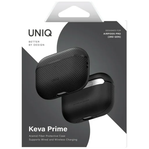 AirPods Pro 3 UNIQ Keva Prime čierne puzdro - 2