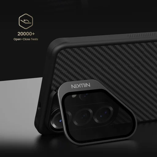 Samsung Galaxy S26 Ultra Čierna/Priehľadná Nillkin CarboProp Aramid Magnetické Puzdro - 4