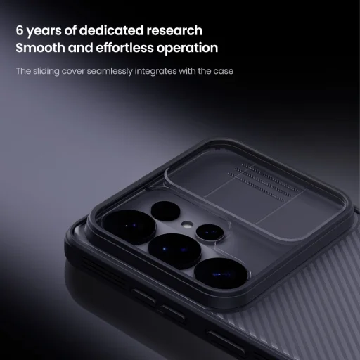 Samsung Galaxy S26 Ultra Priehľadné Čierne Nillkin CamShield PRO tvrdé puzdro - 3