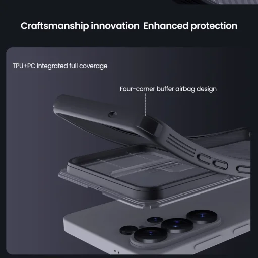 Samsung Galaxy S26 Ultra Priehľadné Čierne Nillkin CamShield PRO tvrdé puzdro - 5