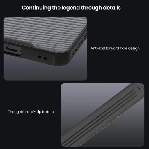 Samsung Galaxy S26+ Priehľadné čierne Nillkin CamShield PRO tvrdé puzdro - 6