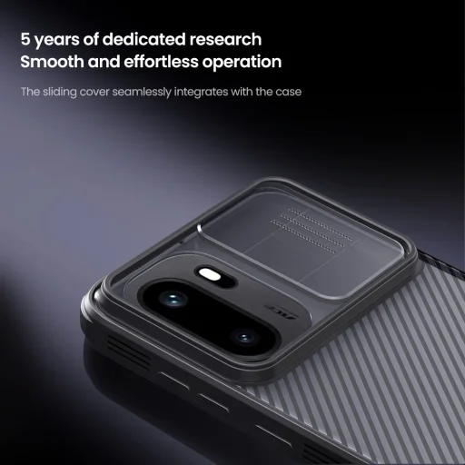 OnePlus 15R Priehľadné čierne Nillkin CamShield PRO tvrdé puzdro - 3