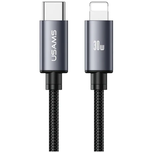 USAMS U91 30W USB-C - Lightning kábel 1m kovový - 1