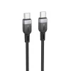 Silikónový kábel USB C - USB C Hoco 3A 60W 3 m X109 čierny thumbnail