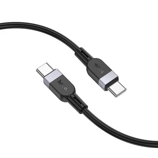 Silikónový kábel USB C - USB C Hoco 3A 60W 3 m X109 čierny - 3