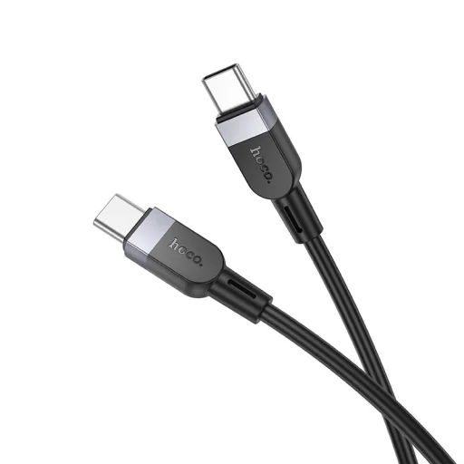 Silikónový kábel USB C - USB C Hoco 3A 60W 1 m X109 čierny - 3
