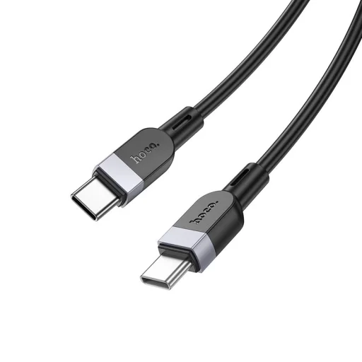 Silikónový kábel USB C - USB C Hoco 3A 60W 3 m X109 čierny - 4