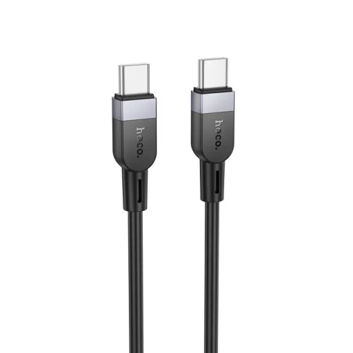 Silikónový kábel USB C - USB C Hoco 3A 60W 3 m X109 čierny - 1