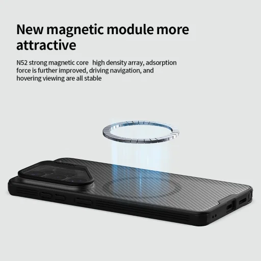Samsung Galaxy S26 Ultra Priehľadný Čierny Nillkin CamShield Prop Magnetic (s priehľadnou šošovkou) obal - 3