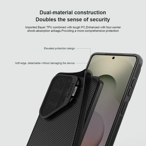 Samsung Galaxy S26 Ultra Priehľadný Čierny Nillkin CamShield Prop Magnetic (s priehľadnou šošovkou) obal - 6