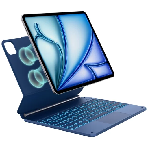iPad Air 13" 2024/2025 Typecase Edge klávesnicové puzdro modré - 1