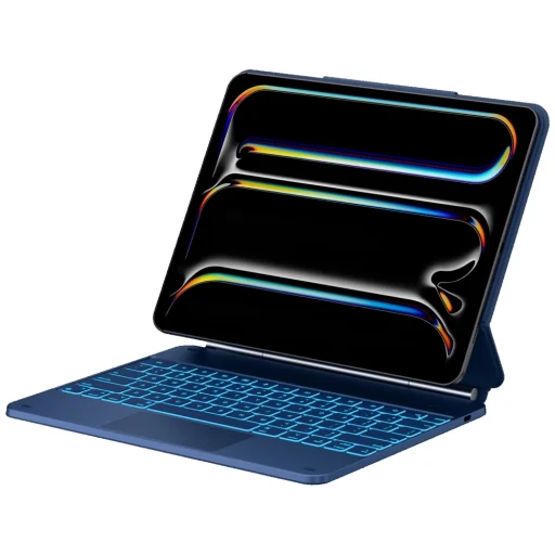 Tichomorsky modré puzdro Typecase Edge s klávesnicou pre iPad Pro 13" 2024/2025 - 3