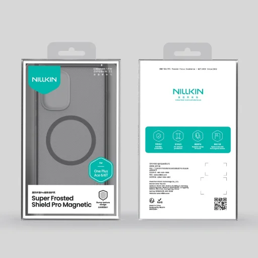 OnePlus 15R Priehľadný Čierny Nillkin Super Frosted PRO Magnetický Zadný Kryt - 7