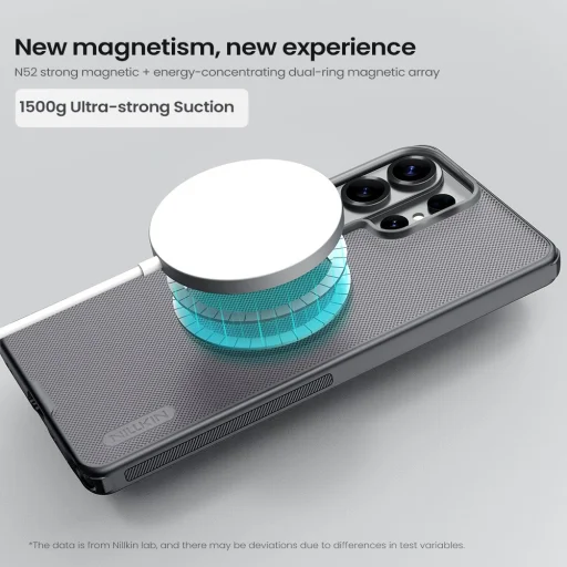 Samsung Galaxy S26 Ultra Priehľadné čierne Nillkin Super Frosted PRO Magnetické puzdro - 3