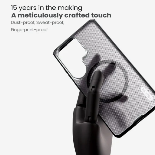 Samsung Galaxy S26 Ultra Priehľadné čierne Nillkin Super Frosted PRO Magnetické puzdro - 4