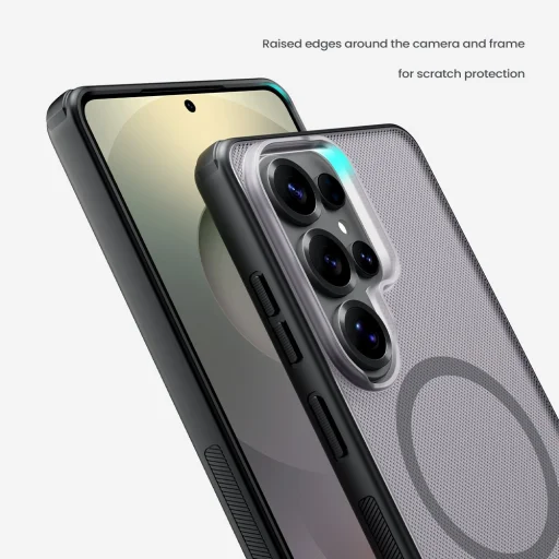 Samsung Galaxy S26 Ultra Priehľadné čierne Nillkin Super Frosted PRO Magnetické puzdro - 6