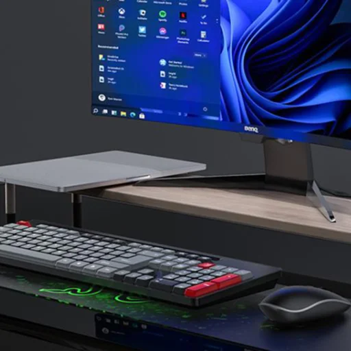 Yesido - Vezeték nélküli billentyűzet és egér szett (KB43) - 2.4GHz, 104 billentyű, DPI:800-1000-1600, Gyors adatátvitel, Alacsony késleltetés - Fekete - 6