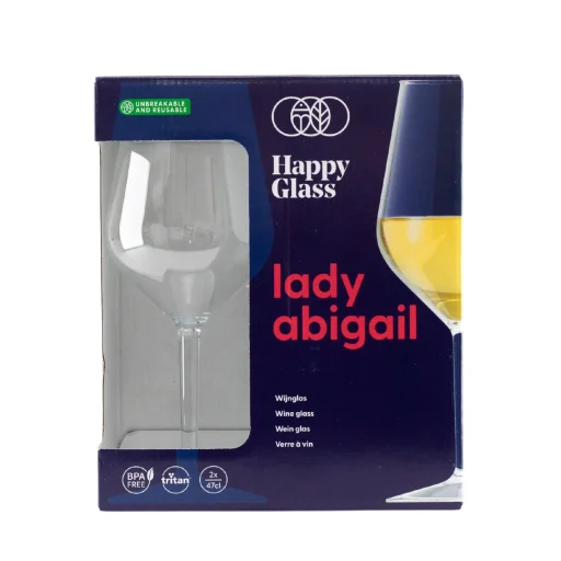 HappyGlass Lady Abigail nerozbitný pohár na víno, 47 cl, bez BPA, potravinárska kvalita, 2 ks / súprava - 3