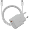 Biely Bazic Goport Velox Kit 1xUSB-C 1xUSB-A GaN 35W nástenná nabíjačka s opleteným káblom thumbnail