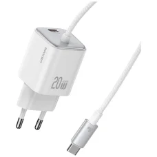 USAMS JC Series CC261 20W GaN Mini Rýchlonabíjačka 2xUSB-C Biela