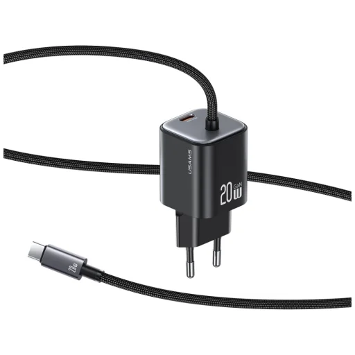 USAMS JC Series CC261 20W GaN Mini Rýchla Nabíjačka 2xUSB-C Čierna - 2