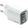 USAMS CC229 30W GaN USB-C/USB-A Rýchla Nabíjačka XC Séria Biela thumbnail