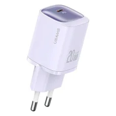 USAMS CC248 20W GaN USB-C rýchlonabíjačka série HC fialová