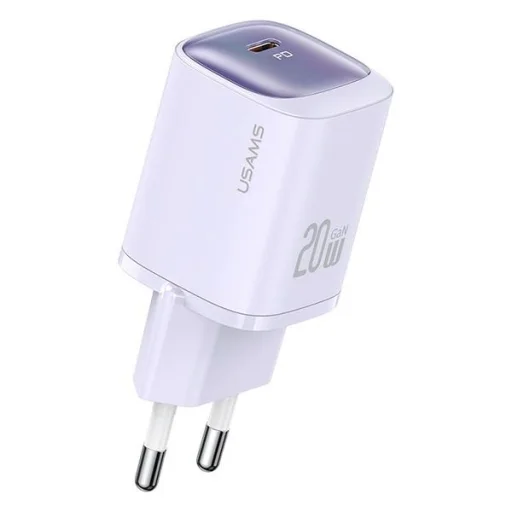 USAMS CC248 20W GaN USB-C rýchlonabíjačka série HC fialová - 1