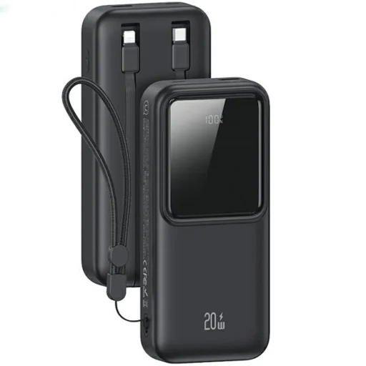 USAMS Powerbank so zabudovanými káblami USB-C+Lightning 30000 mAh 20W PD+Qc 3.0 Rýchle nabíjanie X-chel Seri - 1