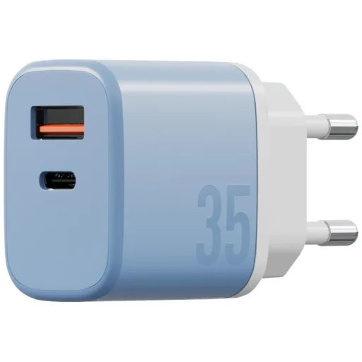 Bazic GoPort Velox Kit USB-C/USB-A GaN 35W nástenná nabíjačka modrá - 4