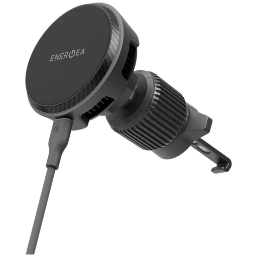 ENERGEA Magarctic Drive 25W Qi2 držiak do auta do vetracej mriežky / na palubnú dosku / na čelné sklo s 45W nabíjačkou do auta, sivý - 2